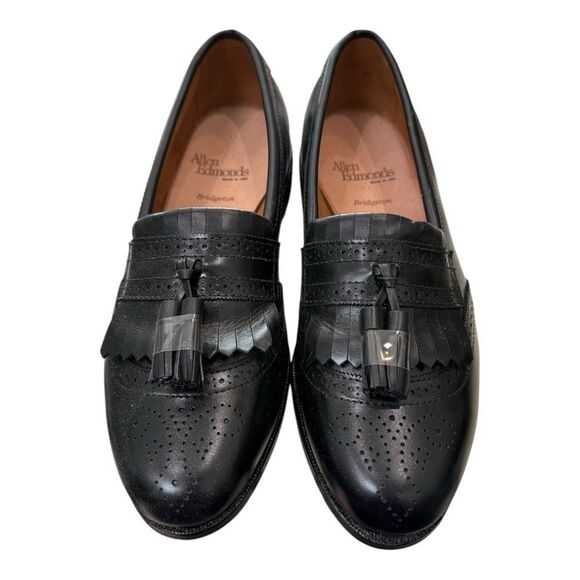 New Allen Edmonds Bridgeton Black Leather Slip-on Tassell Loafer Dress Shoes 8.5 main image 4